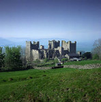 View of Bolton Castle in the village of Castle Bolton